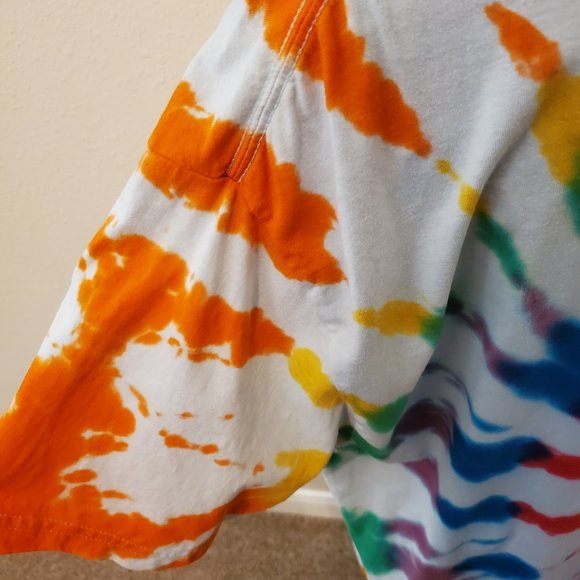 Tie dye boho style unisex T shirt size XL. 100% soft cotton. - Picture 10 of 11